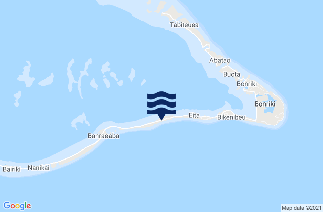 Mappa delle maree di Eita Village, Kiribati