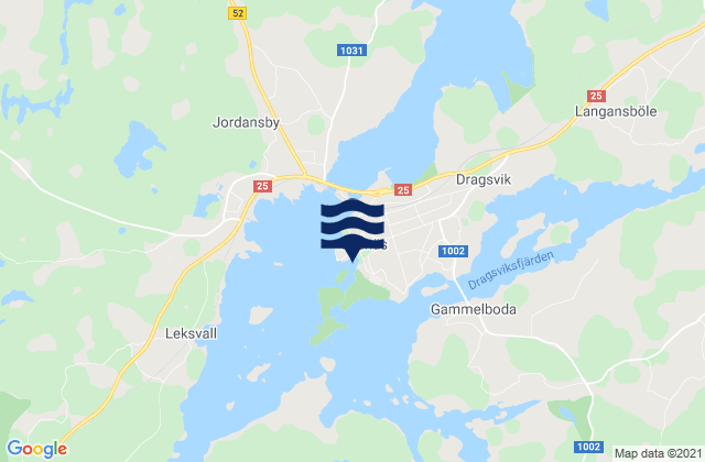 Mappa delle maree di Ekenäs, Finland