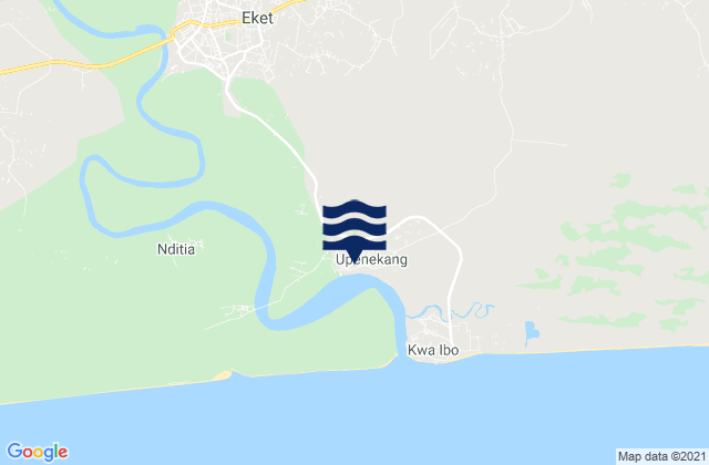 Mappa delle maree di Eket, Nigeria