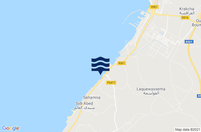 Mappa delle maree di El-Jadida, Morocco