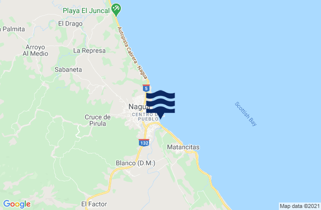 Mappa delle maree di El Canal, Dominican Republic