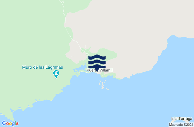 Mappa delle maree di El Faro (Puerto Villamil), Ecuador