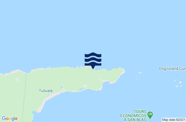 Mappa delle maree di El Porvenir, Panama