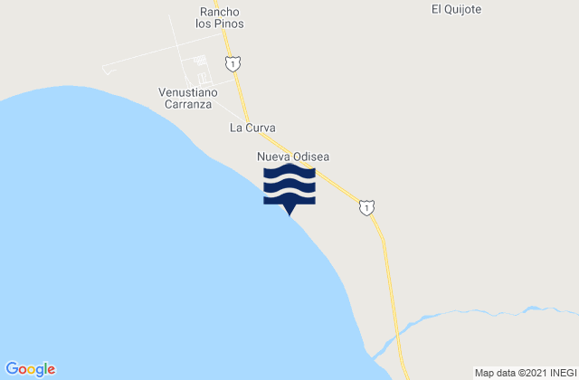 Mappa delle maree di El Quijote, Mexico