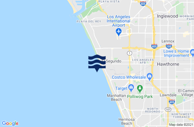 Mappa delle maree di El Segundo (Santa Monica Bay), United States