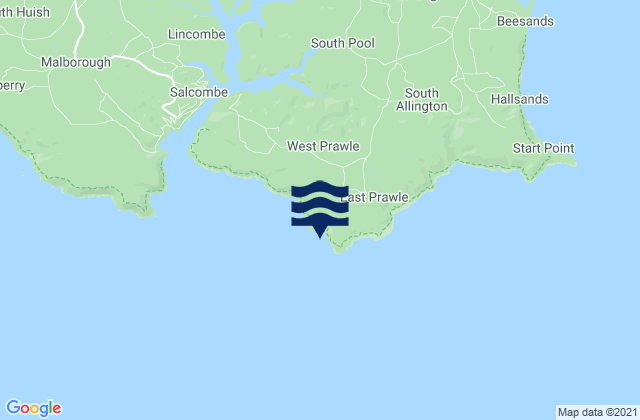 Mappa delle maree di Elender Cove Beach, United Kingdom