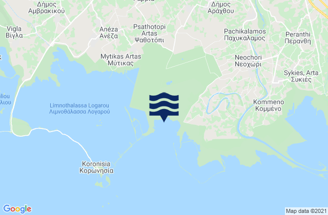 Mappa delle maree di Eleoúsa, Greece