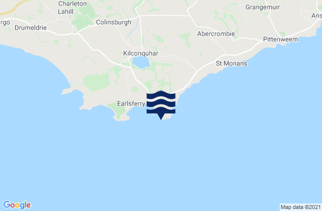 Mappa delle maree di Elie Ness, United Kingdom