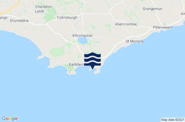 Mappa delle maree di Elie Ruby Bay Beach, United Kingdom