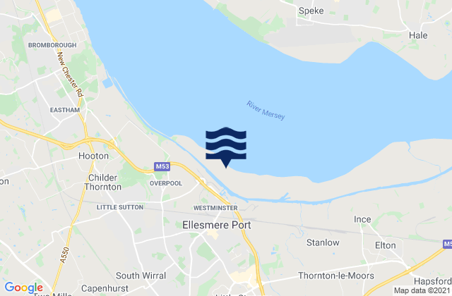 Mappa delle maree di Ellesmere Port, United Kingdom