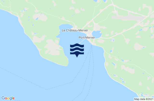 Mappa delle maree di Ellis Bay, Canada
