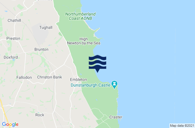 Mappa delle maree di Embleton Bay Beach, United Kingdom