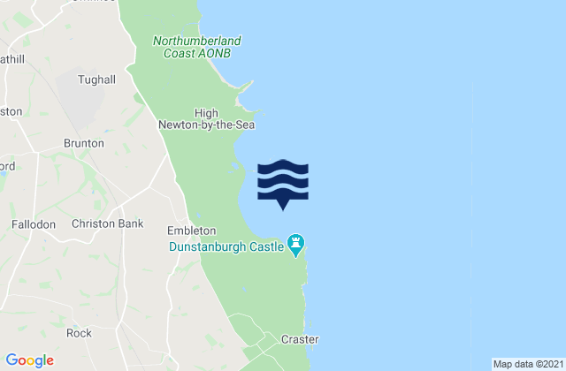 Mappa delle maree di Embleton Bay, United Kingdom