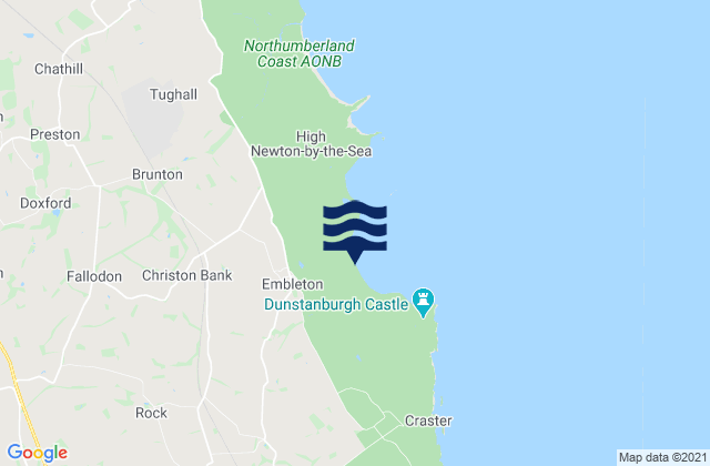 Mappa delle maree di Embleton, United Kingdom