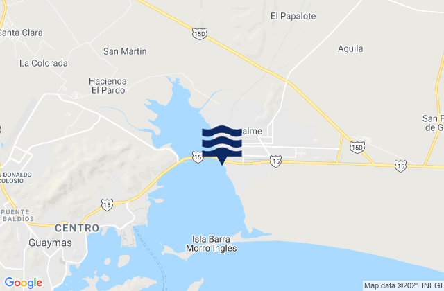 Mappa delle maree di Empalme, Mexico