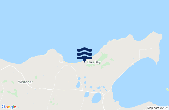 Mappa delle maree di Emu Bay, Australia