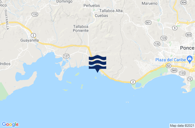 Mappa delle maree di Encarnación Barrio, Puerto Rico