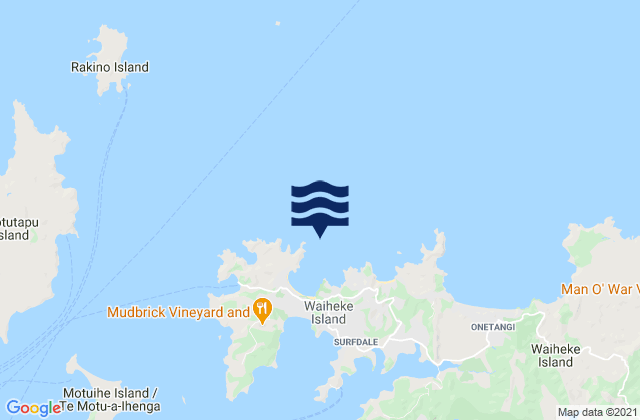 Mappa delle maree di Enclosure Bay, New Zealand