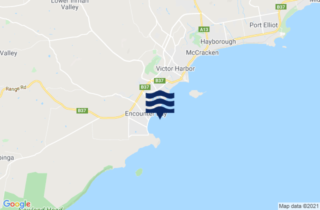 Mappa delle maree di Encounter Bay, Australia