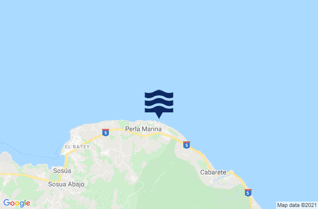 Mappa delle maree di Encuentro, Dominican Republic