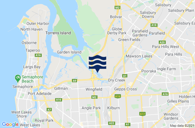 Mappa delle maree di Enfield, Australia