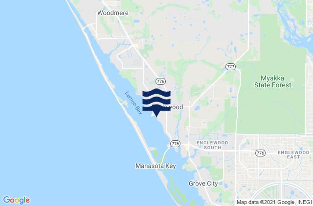 Mappa delle maree di Englewood, United States