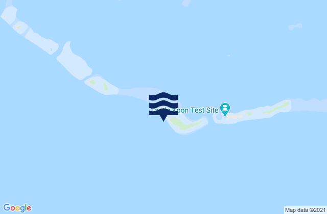 Mappa delle maree di Eniirikku Island Bikini Atoll, Micronesia