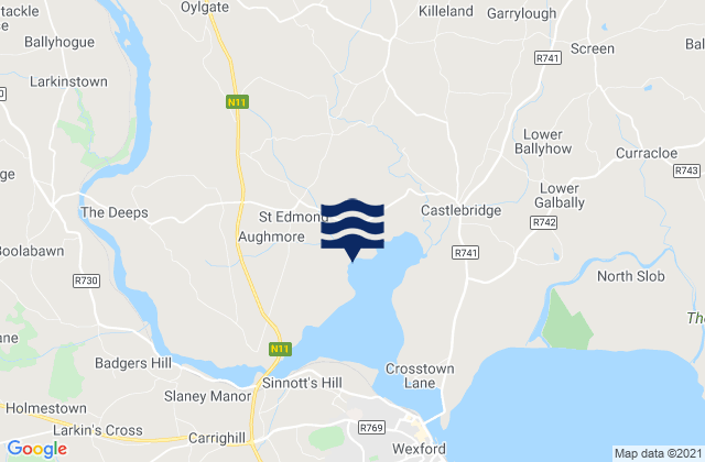 Mappa delle maree di Enniscorthy, Ireland