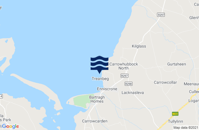 Mappa delle maree di Enniscrone, Ireland