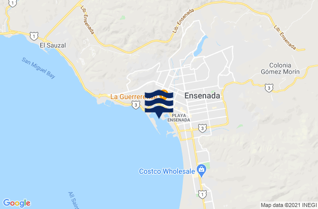 Mappa delle maree di Ensenada, Mexico