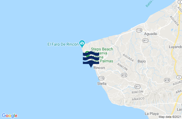 Mappa delle maree di Ensenada Barrio, Puerto Rico