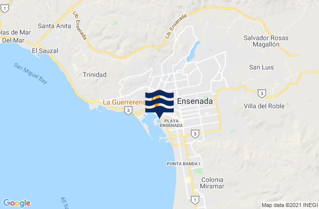 Mappa delle maree di Ensenada, Mexico