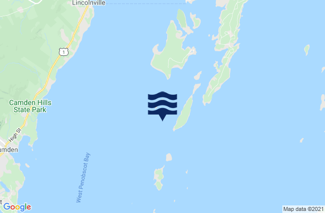 Mappa delle maree di Ensign Island SSE of, United States