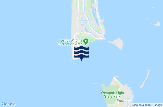 Mappa delle maree di Entrance 0.2 mile south of north jetty, United States