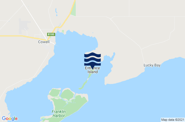 Mappa delle maree di Entrance Island, Australia