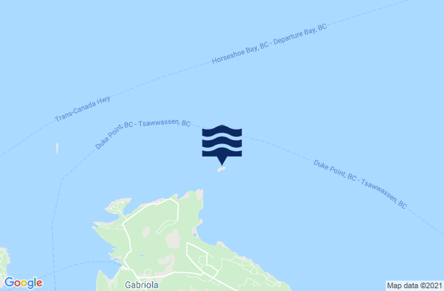 Mappa delle maree di Entrance Island, Canada