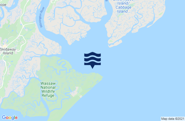 Mappa delle maree di Entrance off Wassaw Island, United States