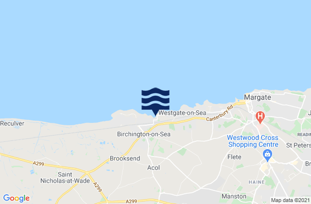 Mappa delle maree di Epple Bay Beach, United Kingdom