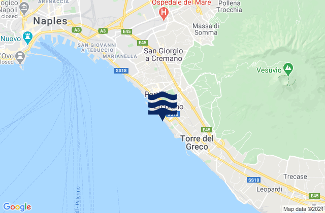 Mappa delle maree di Ercolano, Italy