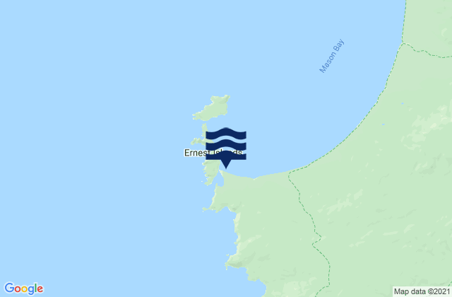 Mappa delle maree di Ernest Islands, New Zealand