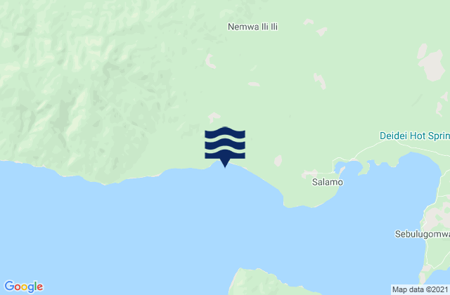 Mappa delle maree di Esa’ala, Papua New Guinea