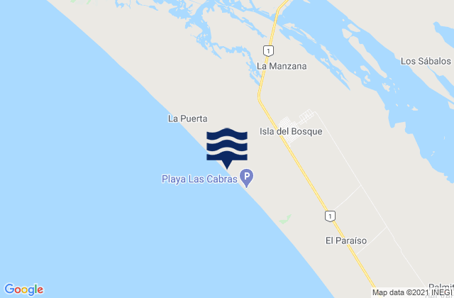 Mappa delle maree di Escuinapa, Mexico