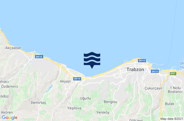 Mappa delle maree di Esiroğlu, Turkey