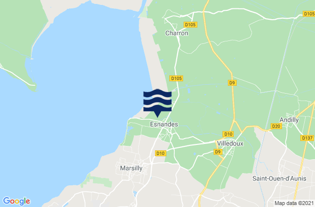 Mappa delle maree di Esnandes, France