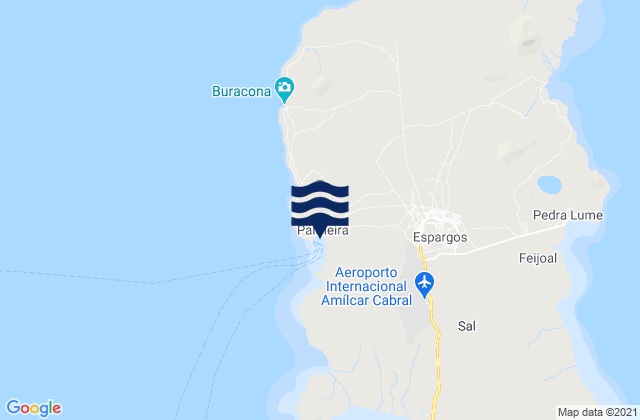 Mappa delle maree di Espargos, Cabo Verde