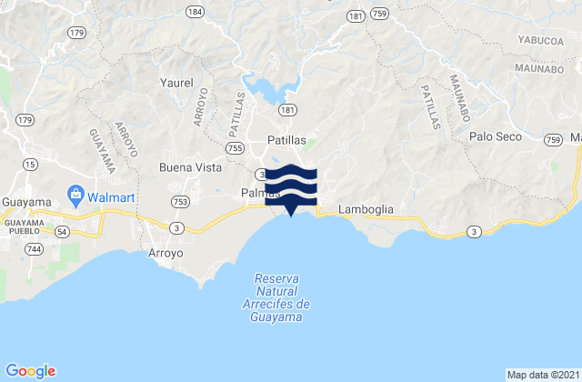 Mappa delle maree di Espino Barrio, Puerto Rico