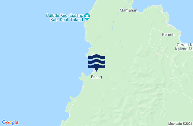Mappa delle maree di Essang, Indonesia