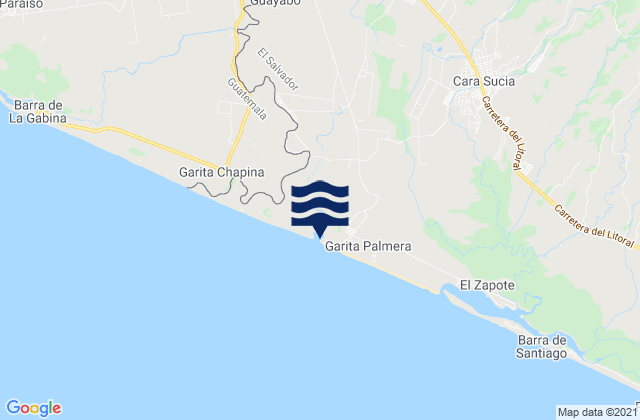 Mappa delle maree di Estero Garita Palmera, El Salvador