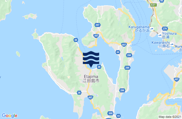 Mappa delle maree di Etajima-shi, Japan
