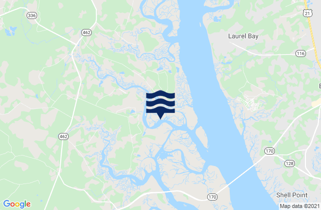 Mappa delle maree di Euhaw Creek (2.5 Mi. Above Entrance), United States